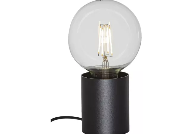 tafellamp zwart diam. 8cm (excl. E27)