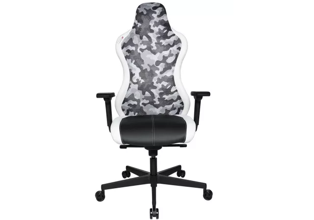 Bureaustoel verstelbaar in zwart/wit camouflage (toonzaalmodel)