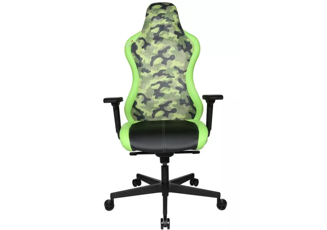 Bureaustoel zwart/groen camouflage (toonzaalmodel)