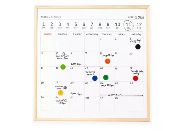 Whit board kalender