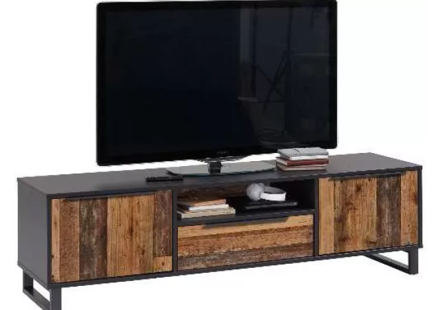 TV-meubel mixed plank old wood (185 cm)