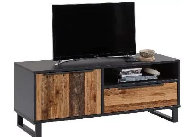 TV-meubel mixed plank old wood (122 cm)