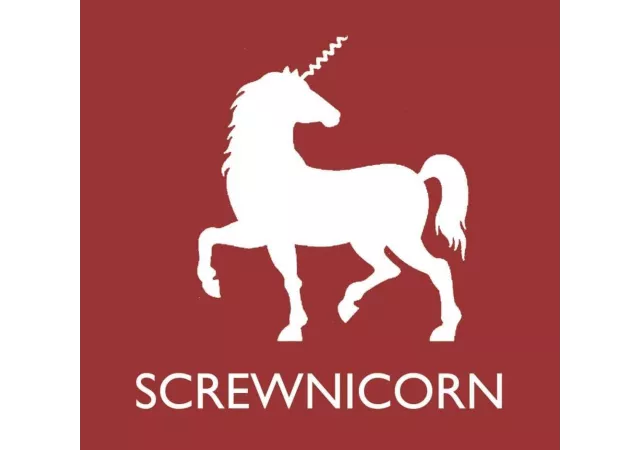 Servetten screwnicorn (25x25)