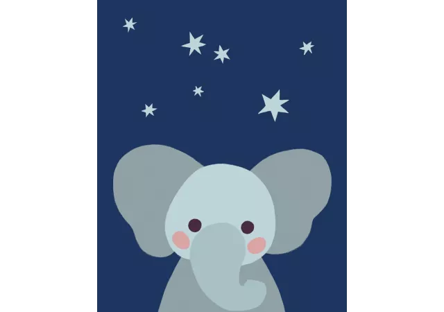 affiche 'L'Elephant' 50x70