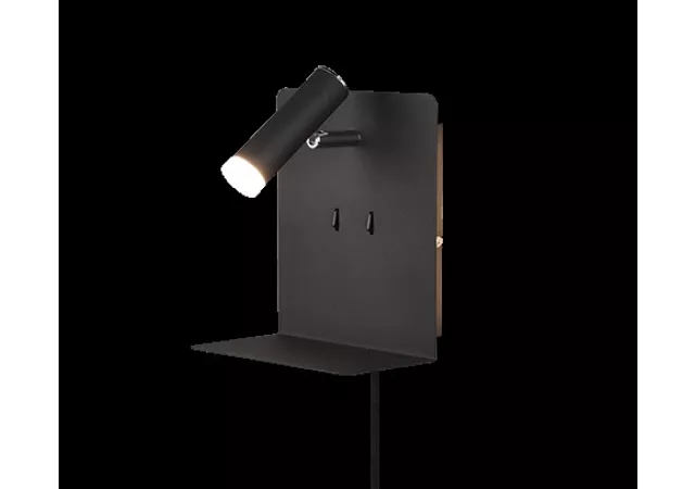 Wandlamp Element zwart (incl. LED)