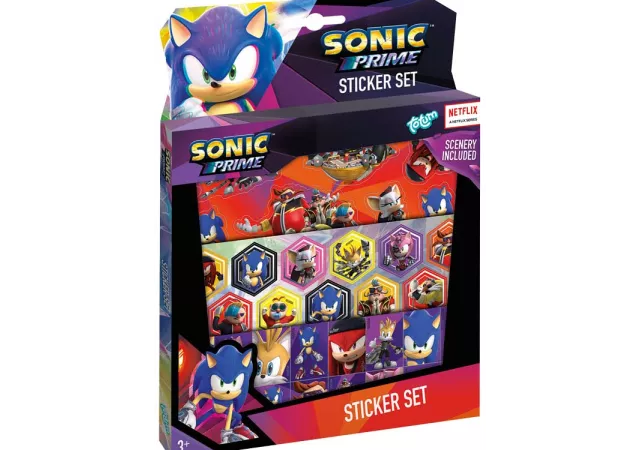 Stickers Sonic met speelachtergrond