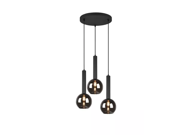 Hanglamp Clayton zwart (exclusief lampen)