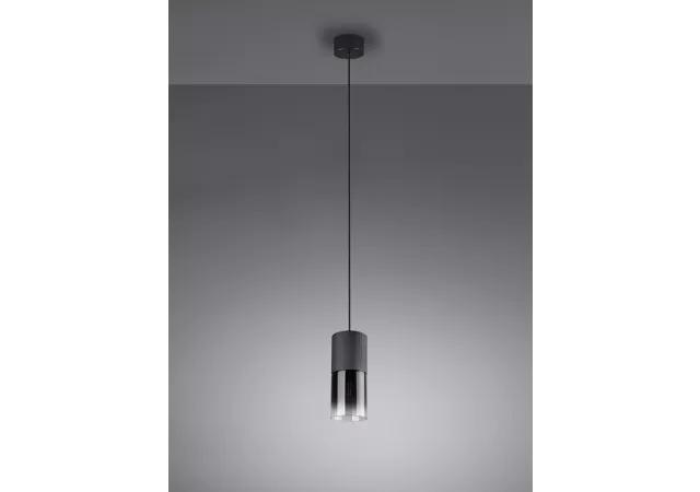 Hanglamp Robin-1 zwart/rookkleur (excl. Lamp)