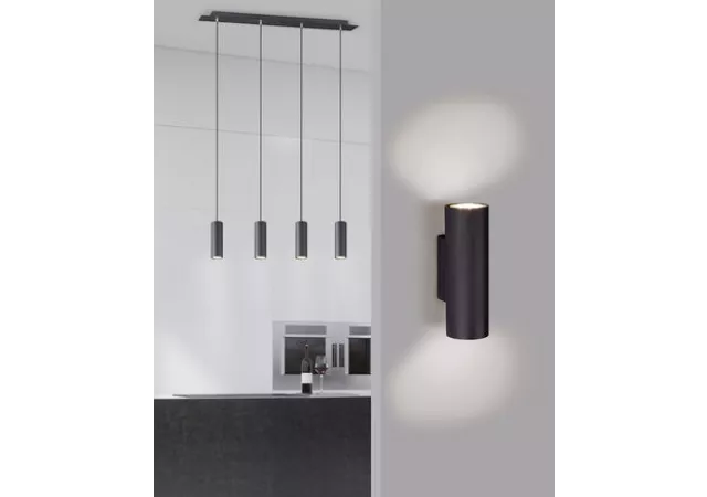 Hanglamp Marley-4 zwart (excl. Lamp)