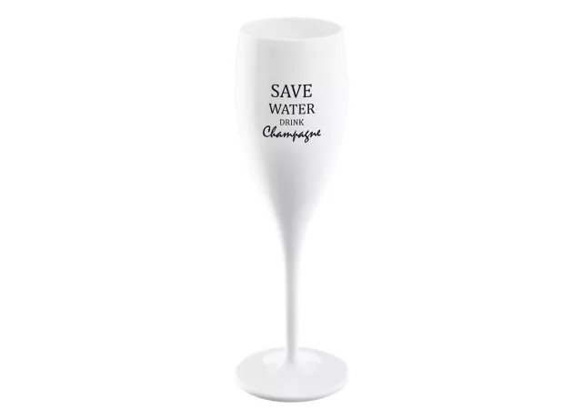 Cheers champagneglas Save water, drink champagne