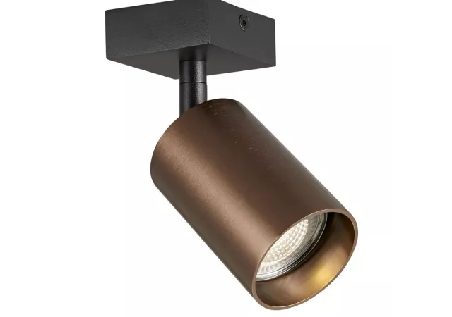 Plafondlamp zwart/brons excl. 1x LED