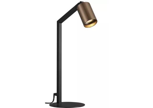bureaulamp zwart/brons excl. 1xLED