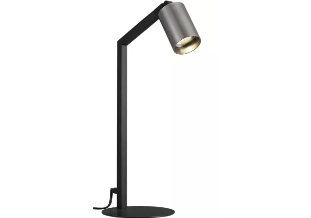 Bureaulamp zwart/staal excl. 1xLED