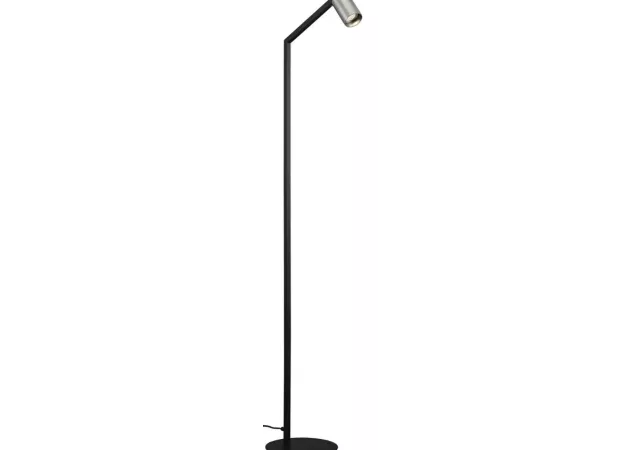 staanlamp zwart/staal excl. 1xLED