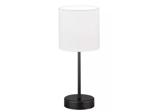tafellamp zwart/stof linnen wit (excl. 1 x E14 max 25W)