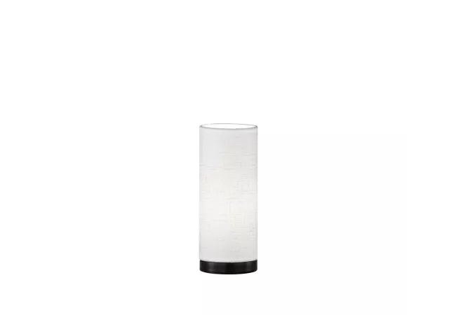 Tafellamp zwart/stof linnen wit (excl.1x E14 max 10W)