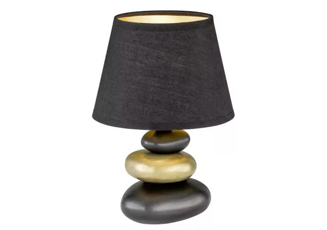 Tafellamp zwart/goud (excl. 1x E14 max 40W)