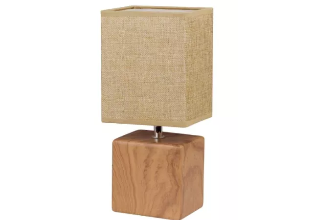 Tafellamp hout/beige (excl. Lamp)
