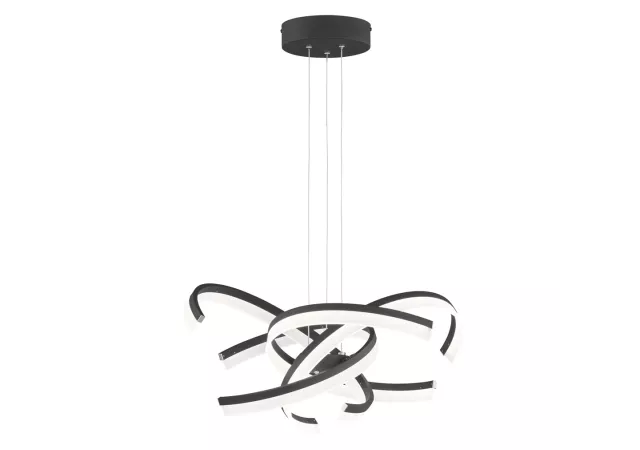 hanglamp mat zwart/nikkel (incl. led)