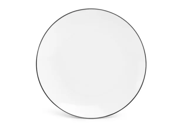 Basic white plat bord 26,5cm wit met zwarte rand