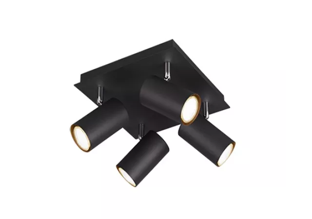 Plafondlamp Marley-4 zwart (excl. Lamp)
