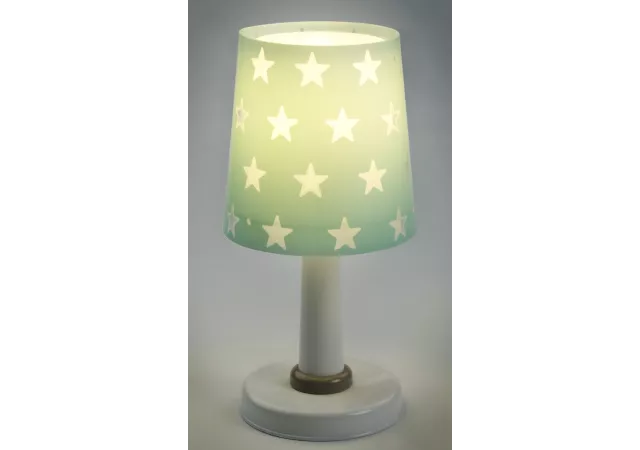Tafellamp stars green