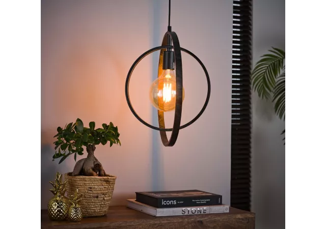 Hanglamp 1L turn around charcoal (excl. led)