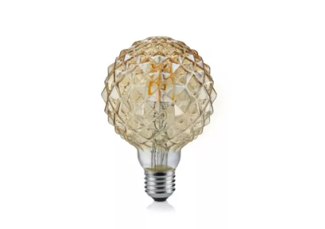 Lamp Led rond amber E27 4W