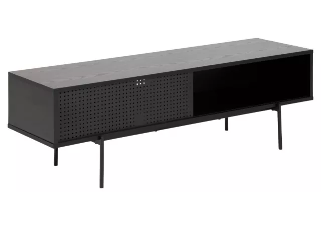 TV-meubel melamine zwart (140 cm)
