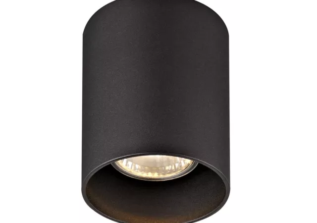 Plafondlamp zwart rond excl. LED