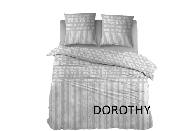 Overtrek éénpersoons Dorothy grijs (140x220)