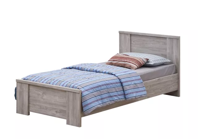 BED NEW GREY OAK (90 X 200 CM)