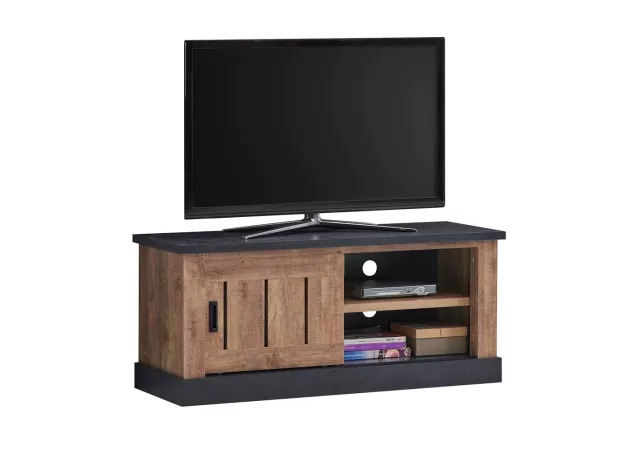 Tv-meubel (industrial oak + black line)
