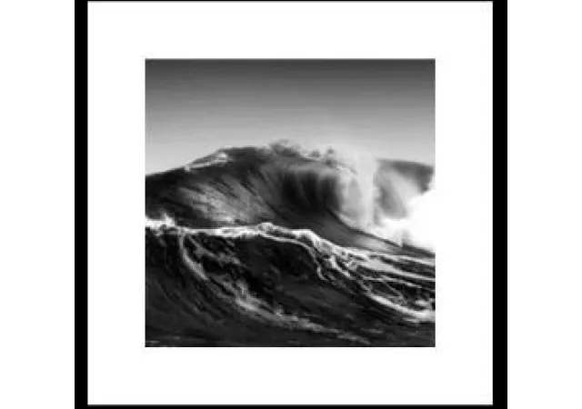 Glaskader Wave black & white (30x30)
