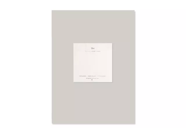 Hoeslaken katoensatijn licht grijs (160x200)