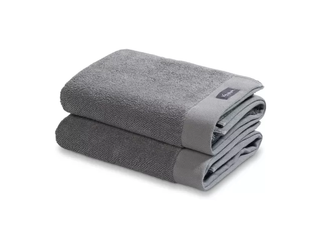 Badhanddoek Home towel Uni grijs 60x110cm - vandyck