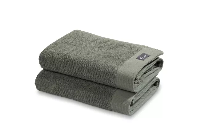 Badhanddoek Home towel Uni olive 60x110cm - vandyck
