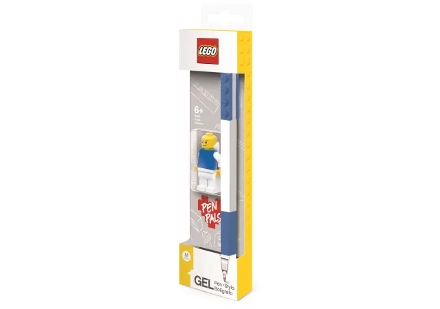 Lego blue gel pen + mini figuurtje