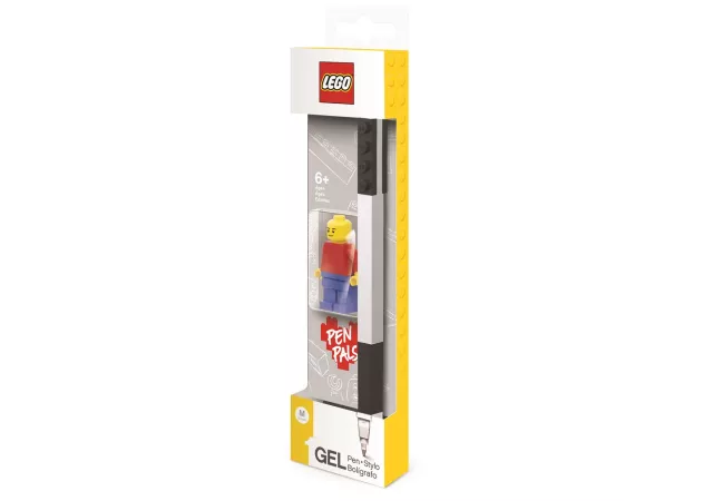 Lego zwarte gel pen + minifiguurtje