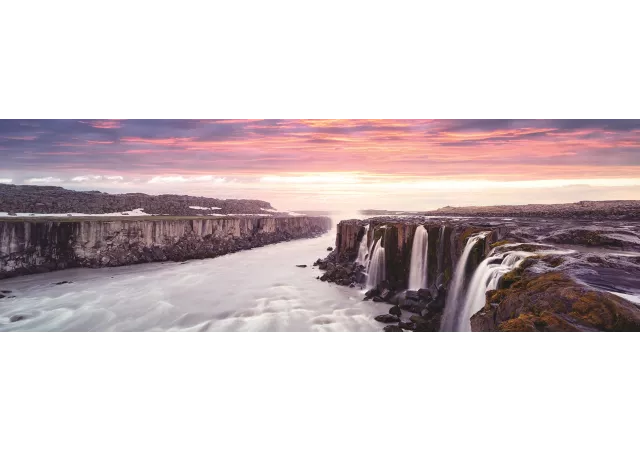 Canvas ijsland watervallen (60x180)