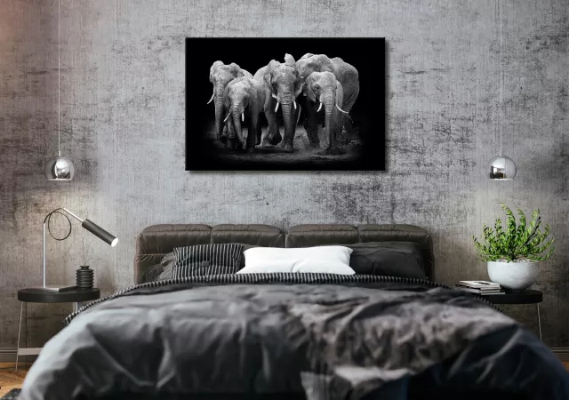 Canvas  elephants (120x80 cm)