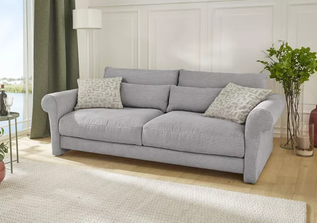 Big sofa licht grijs ribfluweel
