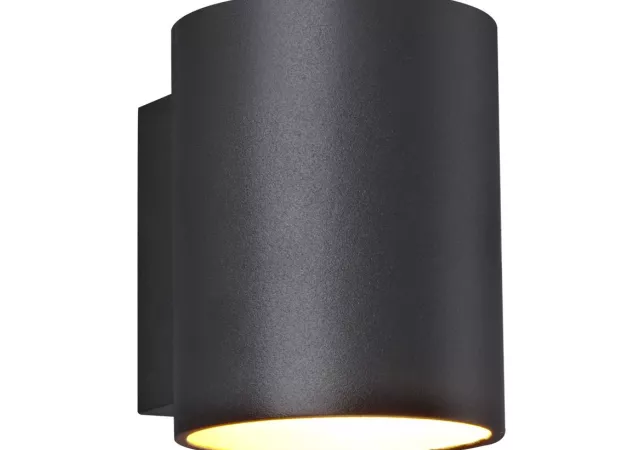 Wandlamp zwart/goud rond excl. LED