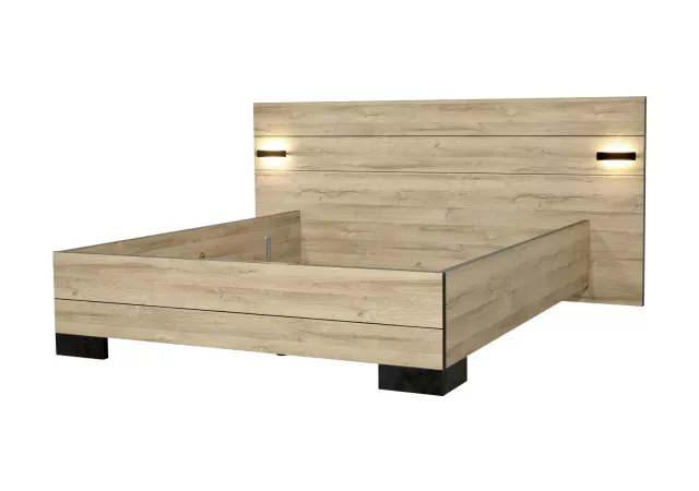 BED FRENCH OAK, INCL. VERLICHTING (140 X 200 CM)