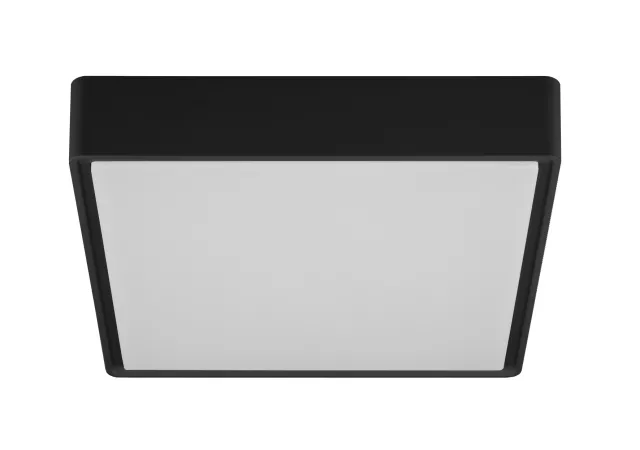 Plafondlamp 29,6cm vierkant zwart (incl. LED)