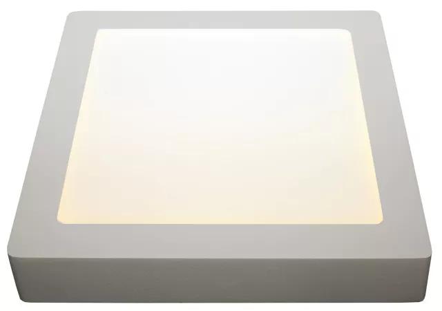Plafondlamp 17,5cm vierkant wit (incl. LED)