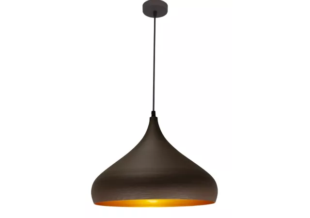 Hanglamp 42cm bruin/goud (excl. Lamp)