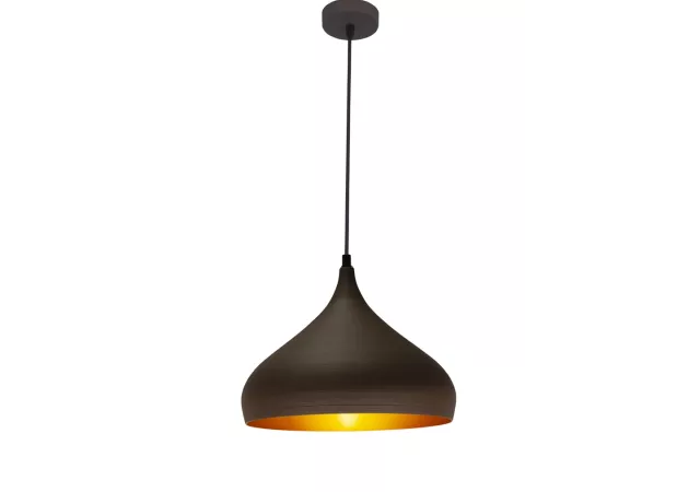 Hanglamp 32cm bruin/goud (excl. Lamp)