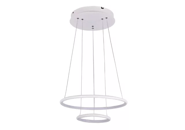 Hanglamp 2 ringen wit (incl. LED) 40cm