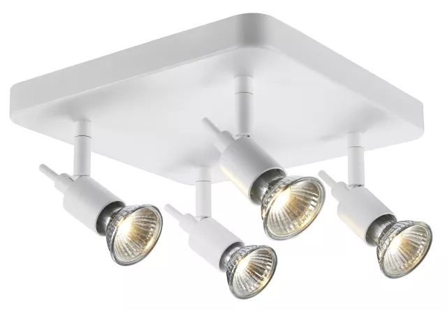 Plafondlamp 4L wit (incl. LED)